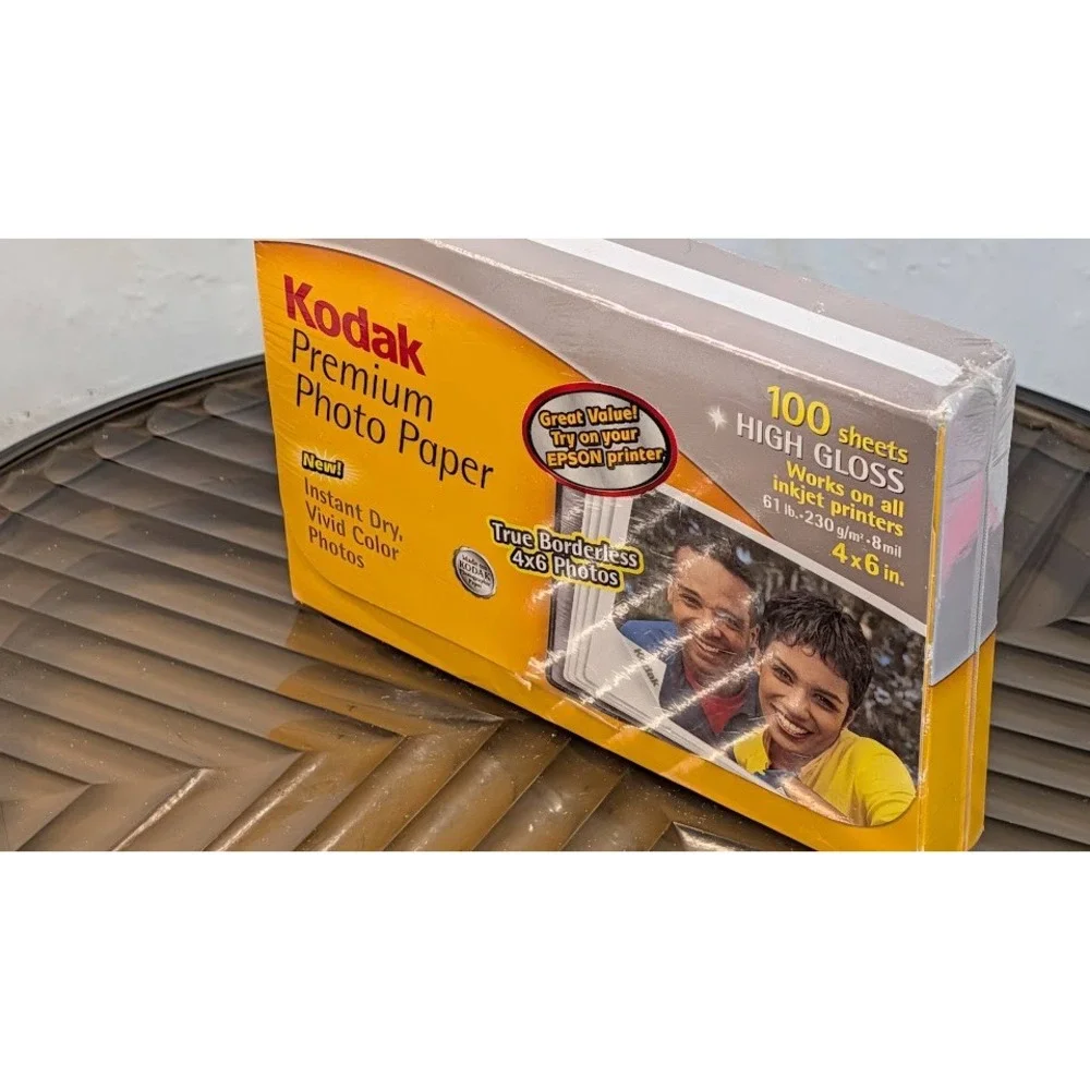 Kodak Premium Photo Paper 100 Sheets 4x6 White New High Gloss Inkjet Paper